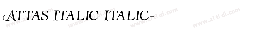 Attas Italic Italic字体转换